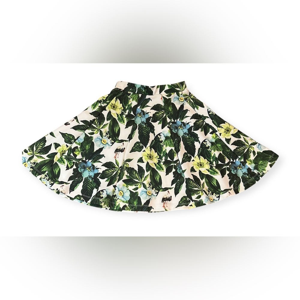 Just G Multi-color Floral Print A-line Mini Skirt